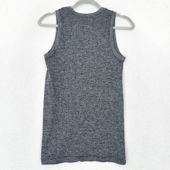 Athleta Shirt Womens Small Gray Ribbed Renew Knit Tank Top Sleeveless Casual - Picture 7 of 8
